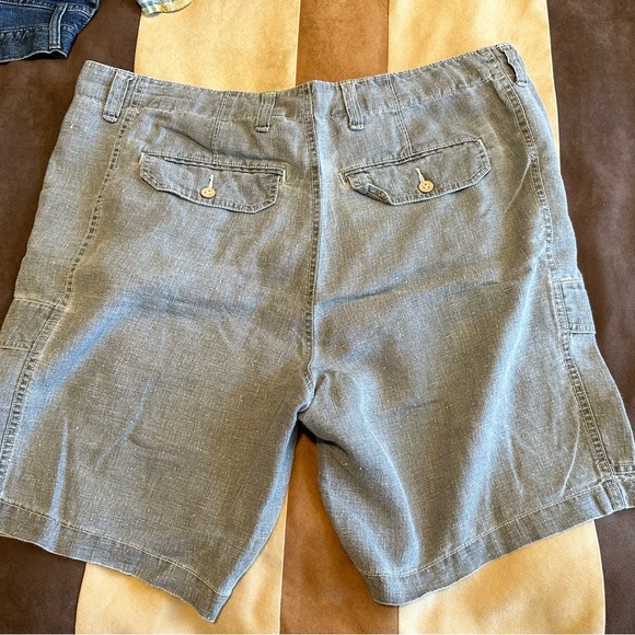 Tommy Bahama Men’s 36 Linen Cargo Shorts steel grey - Picture 3 of 3